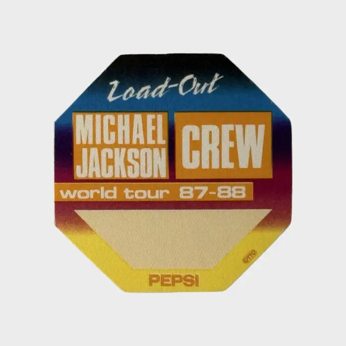 Michael Jackson BAD Tour Cloth Backstage Pass Load Out Crew