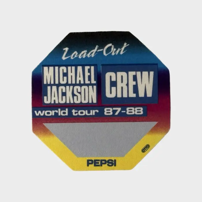 Michael Jackson BAD Tour Cloth Backstage Pass Load Out Crew