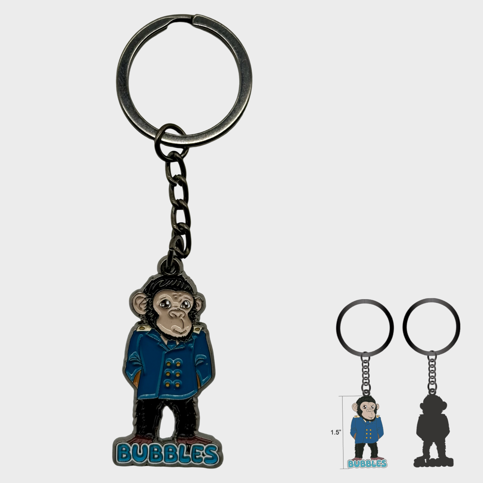 Michael Jackson Custom Bubbles The Chimp Keyring