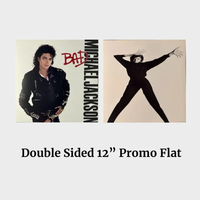 Michael Jackson BAD Double-Sided Promo 12" Record Store Flat Poster # 1