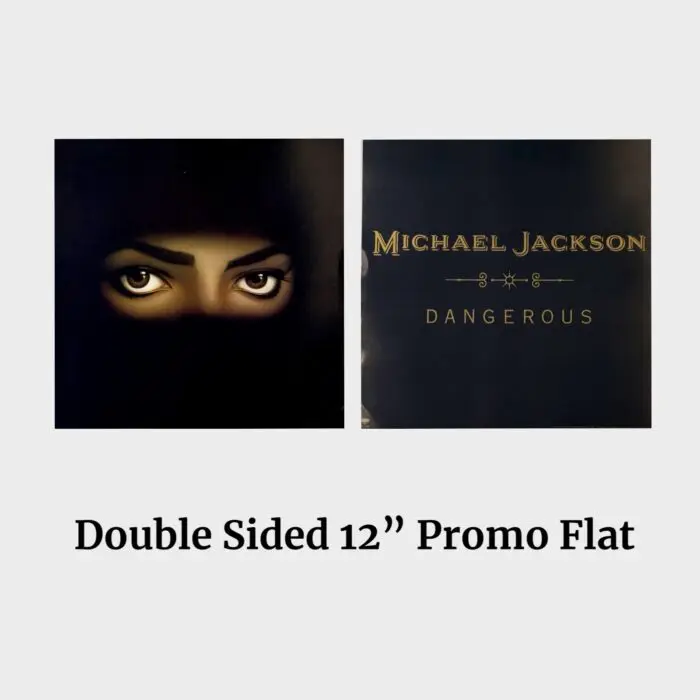 Michael Jackson Dangerous Double-Sided Promo 12" Record Store Flat Poster