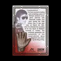 MJ Limited Edition Swarovski Glove Swatch Trading Card # 22