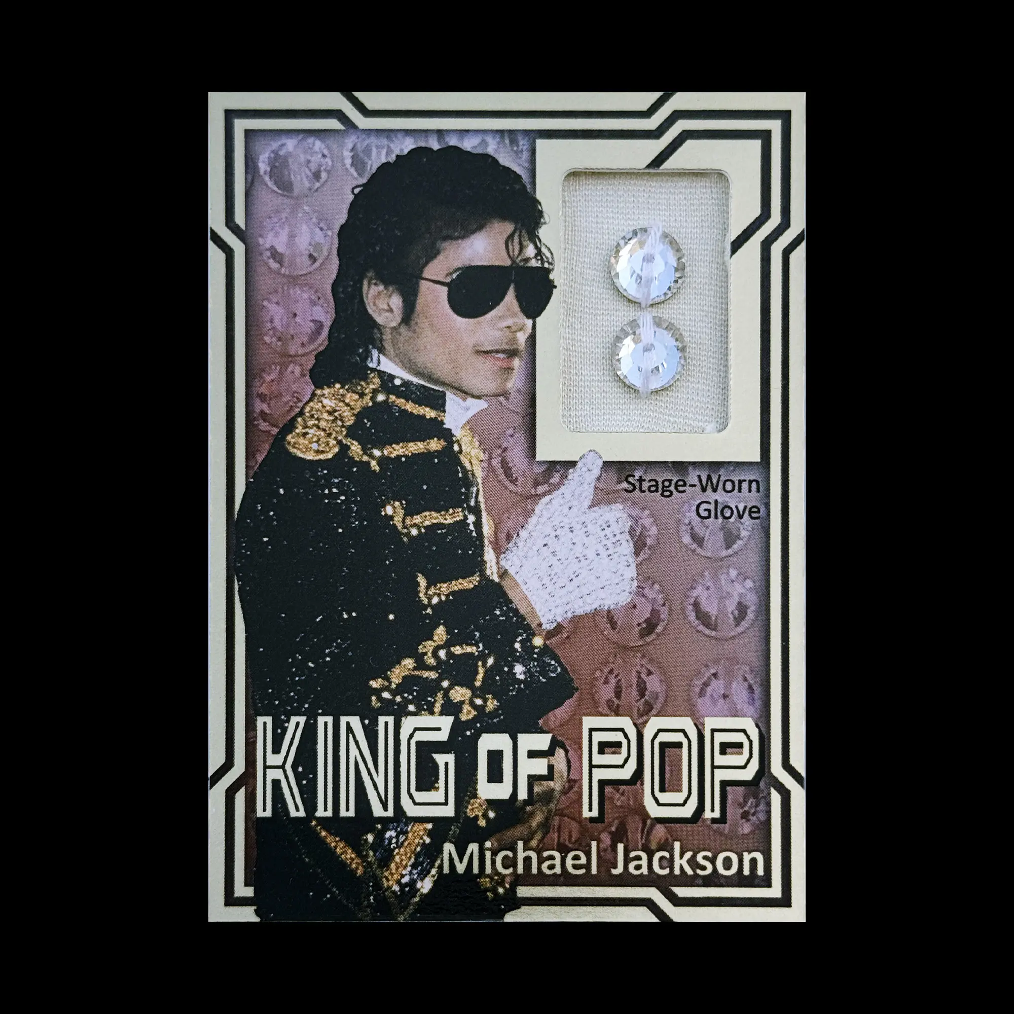 MJ Limited Edition Swarovski Glove Swatch Gold Trading Card # 8