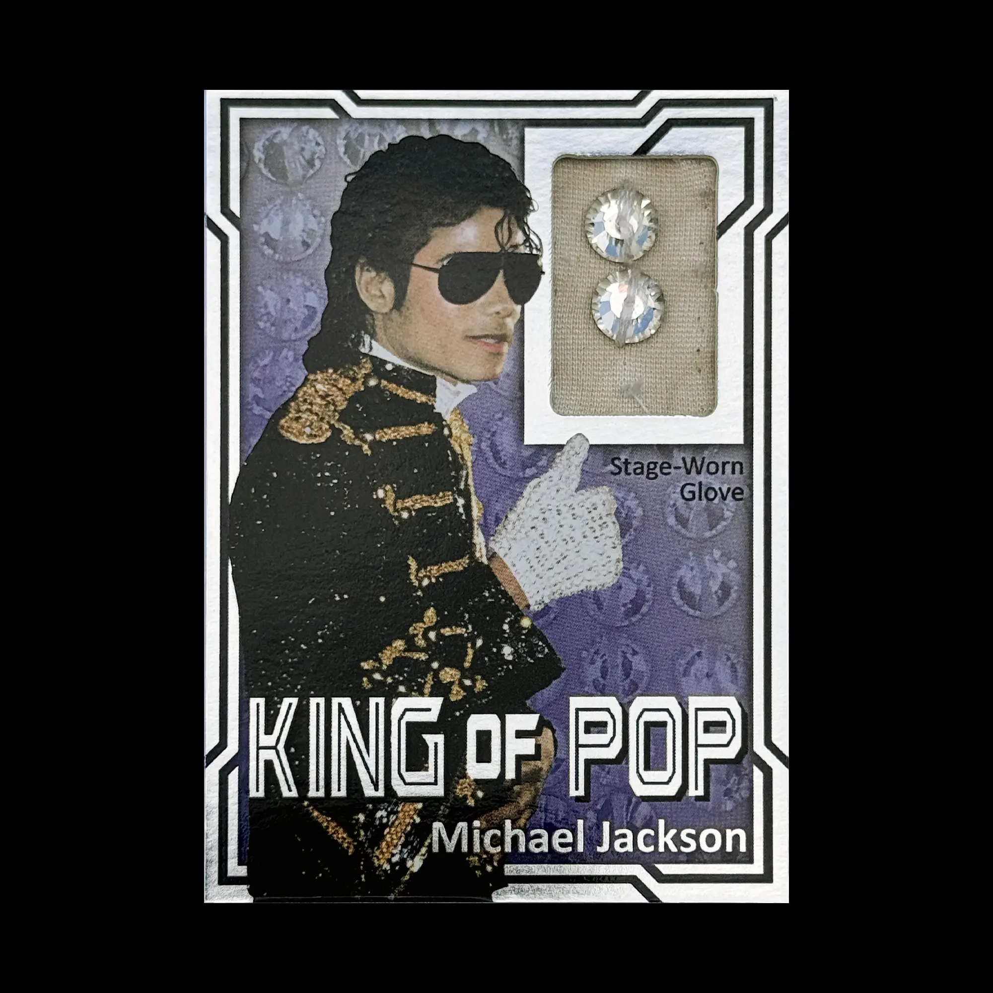 MichaelJacksonスワロフスキー絵 MJ Limited Edition Swarovski Glove Swatch Silver Trading Card
