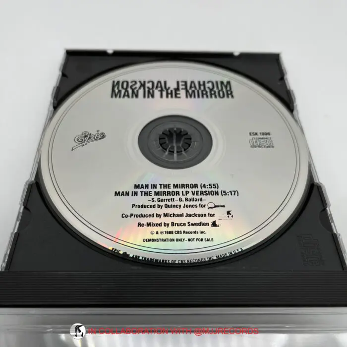 Michael Jackson 'MAN IN THE MIRROR' Promo CD (USA) – Michael