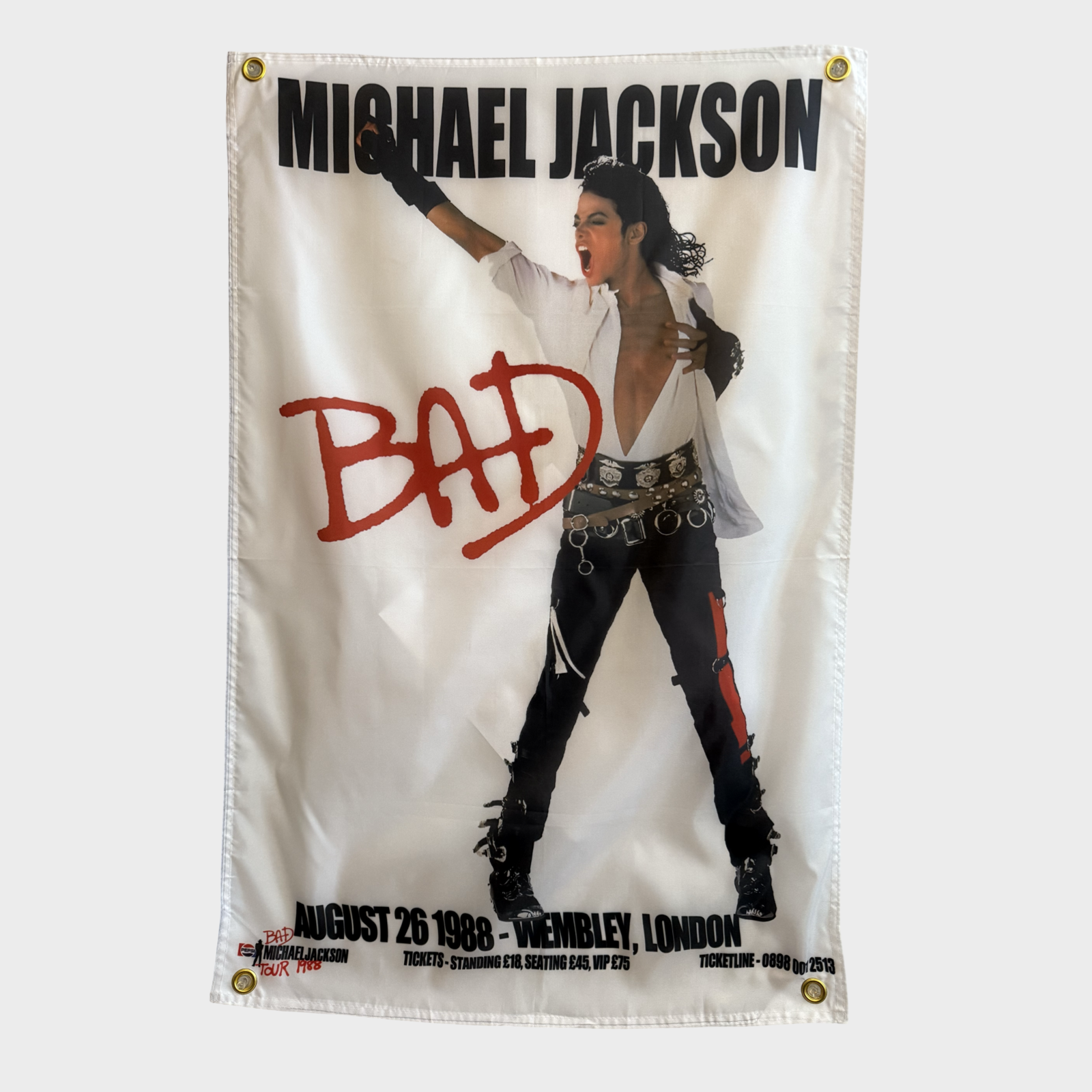 Michael Jackson BAD World Tour Wembley Stadium Banner – Michael