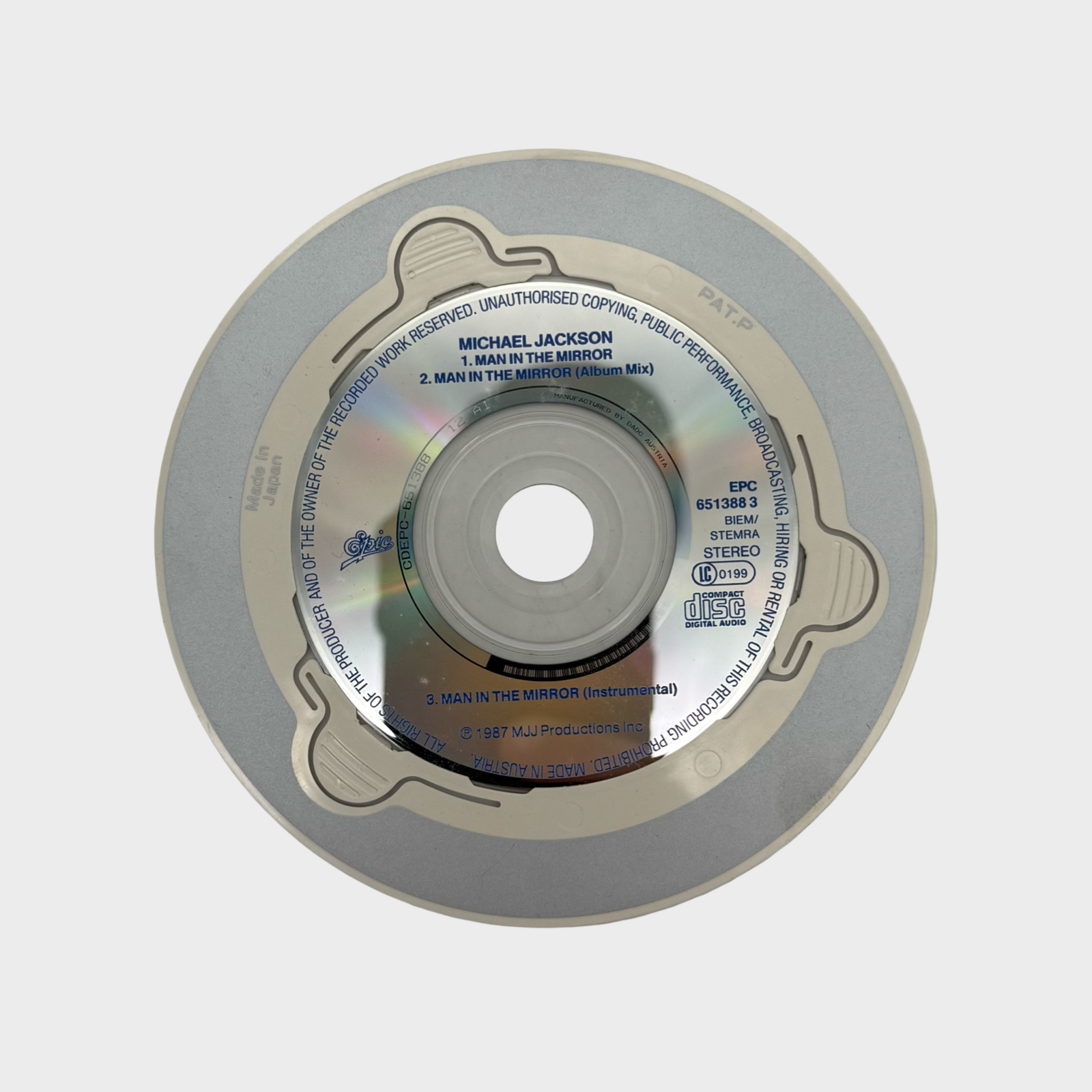 Michael Jackson 'Man In The Mirror' Cardsleeve Mini CD Single (UK