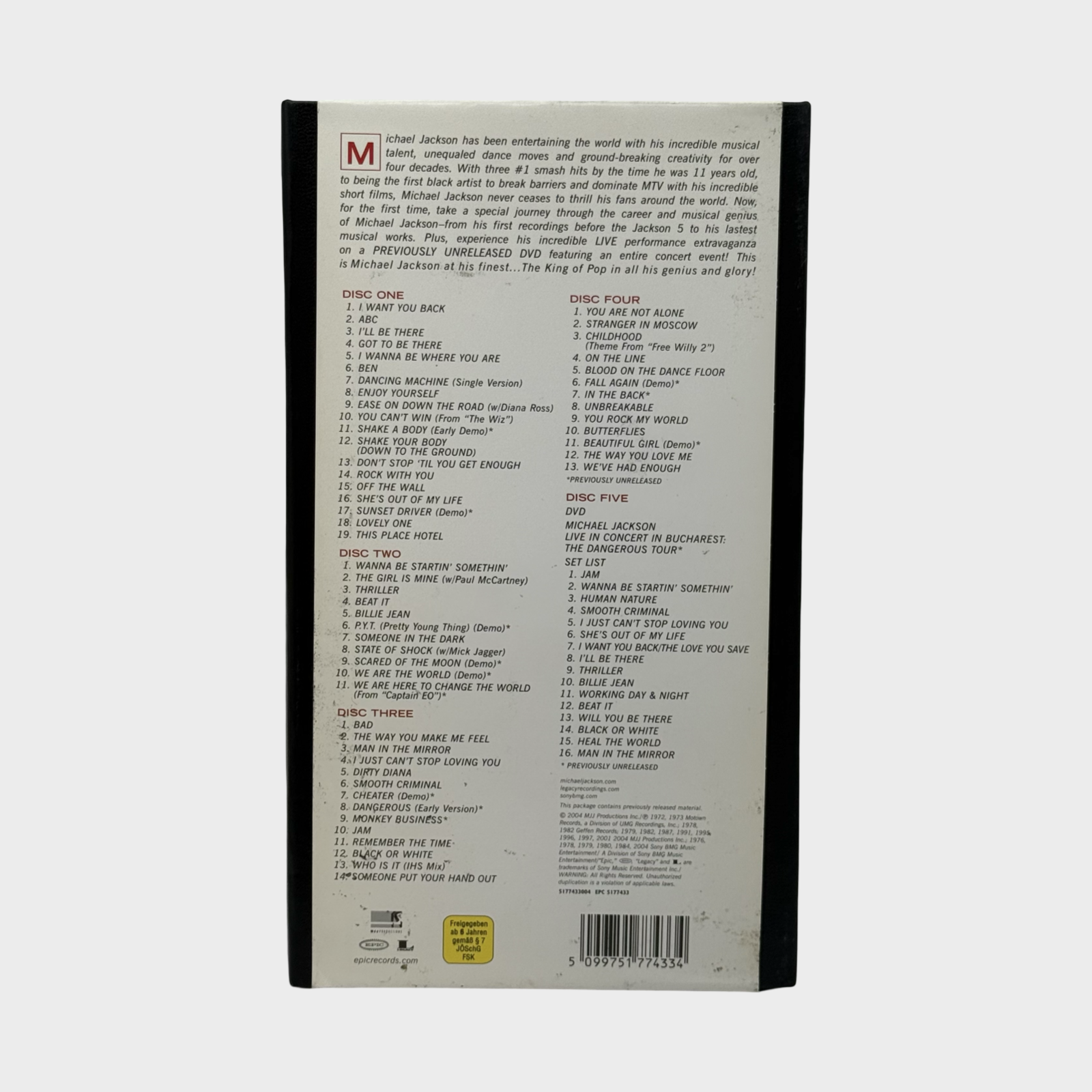 Michael Jackson 'The Ultimate Collection' CD/DVD Boxset (EURO