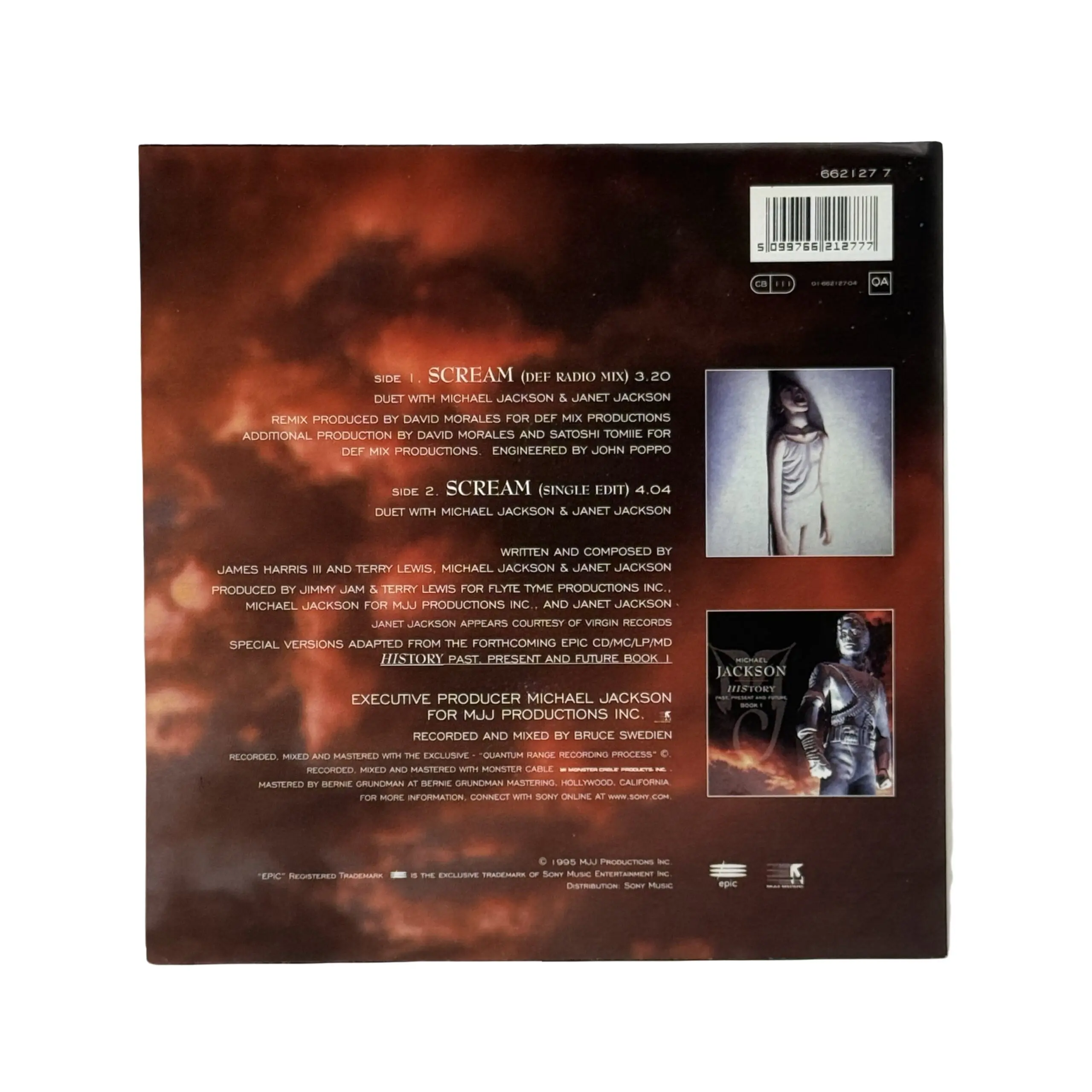 Michael Jackson 'Scream' 45 7″ Single Poster Bag (UK) – Michael