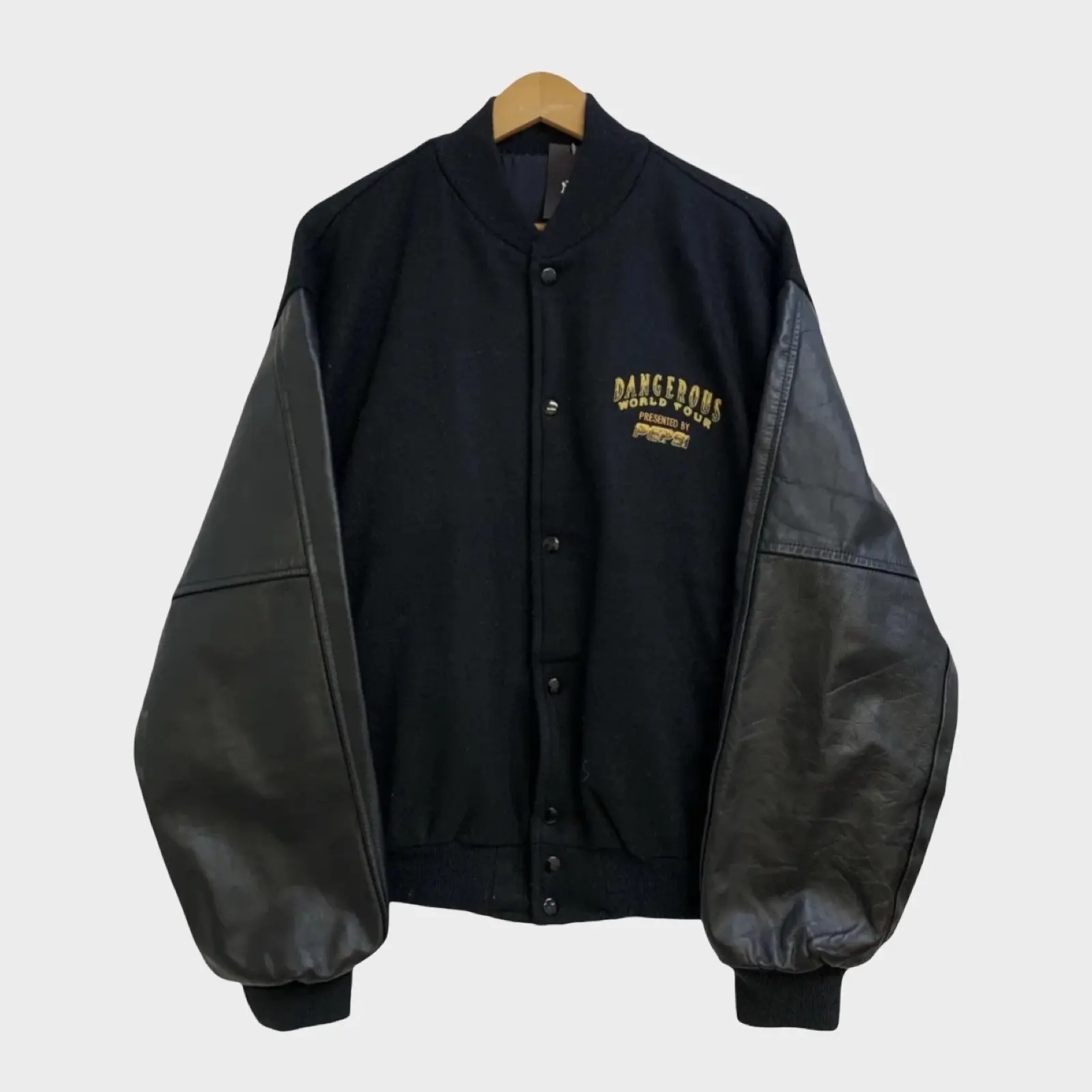 Michael Jackson Dangerous World Tour Crew Leather Jacket – Michael