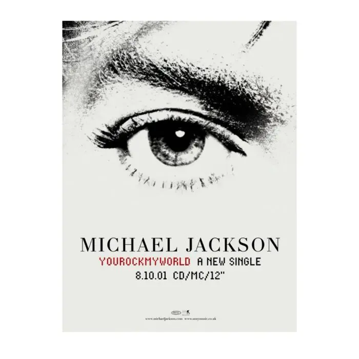 Michael Jackson You Rock My World UK Promo Poster 30” x 20”