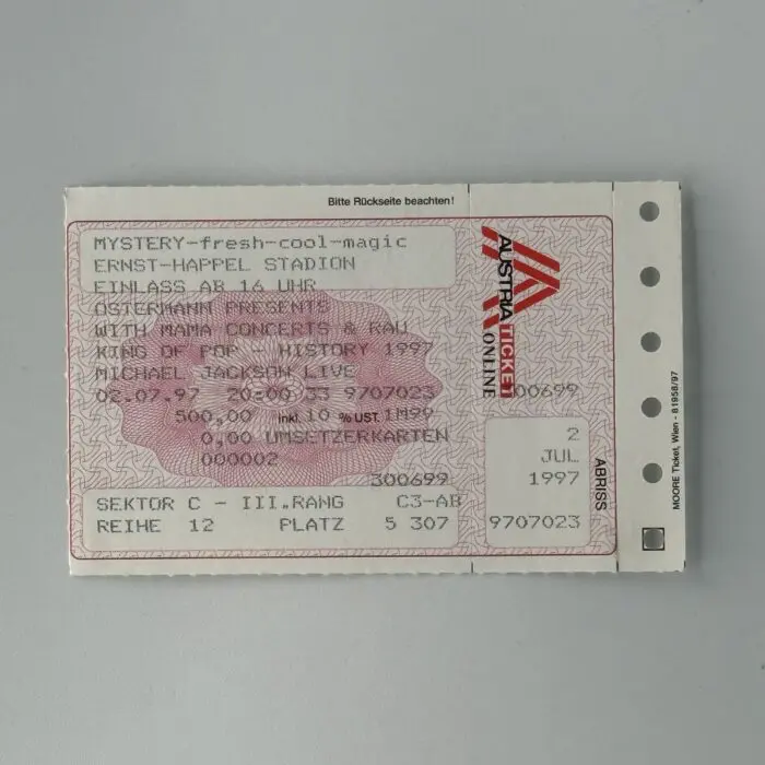 Michael Jackson HIStory World Tour Vienna, Austria July 2, 1997