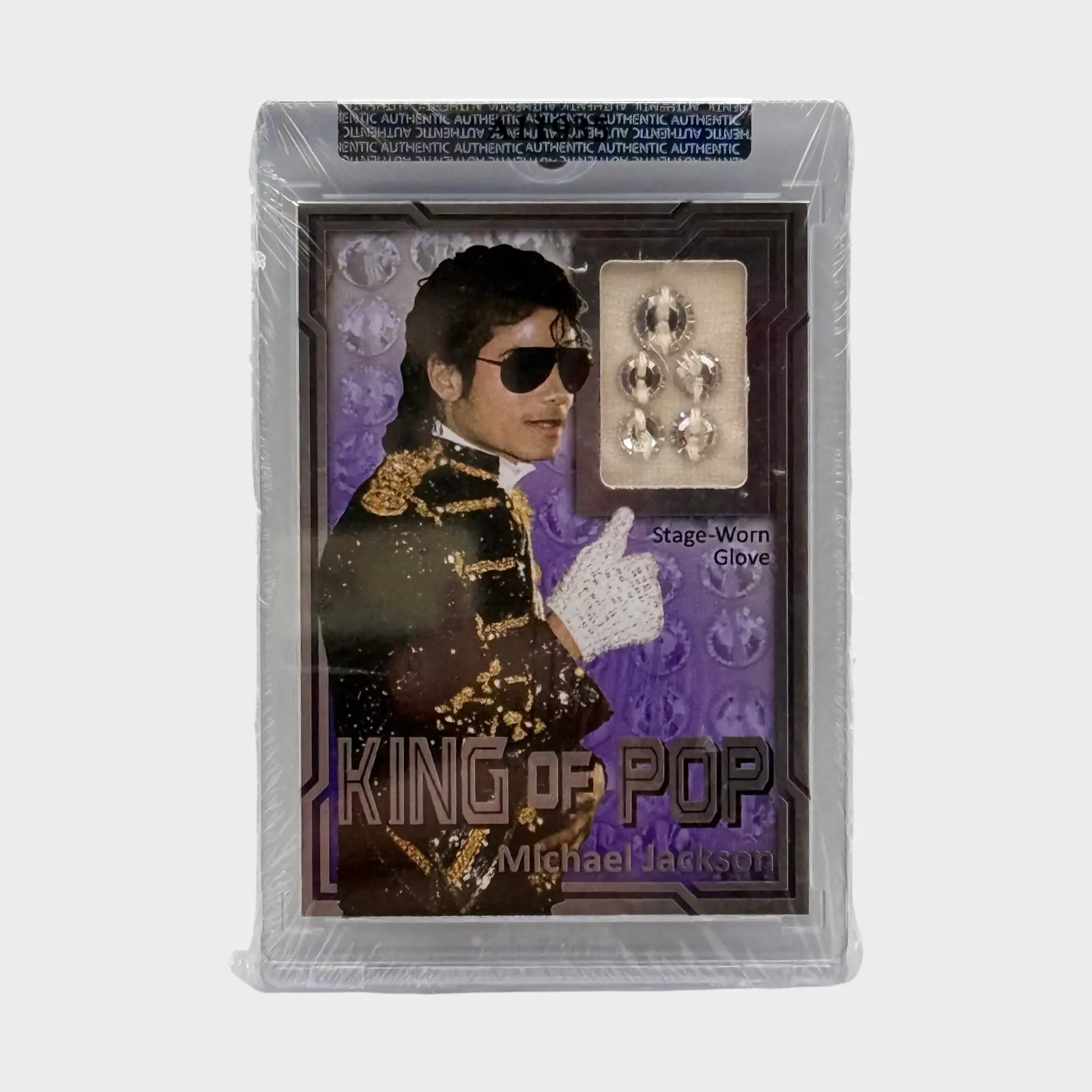MJ Limited Edition Swarovski Glove Swatch Silver Trading Card