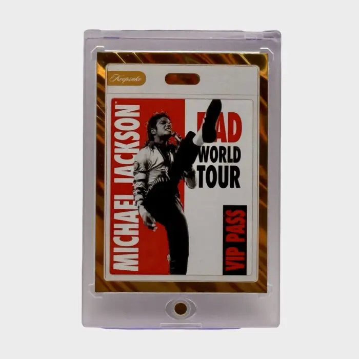 Michael Jackson BAD Tour Keepsake Trading Card # 122 Gold Parallel 06/17