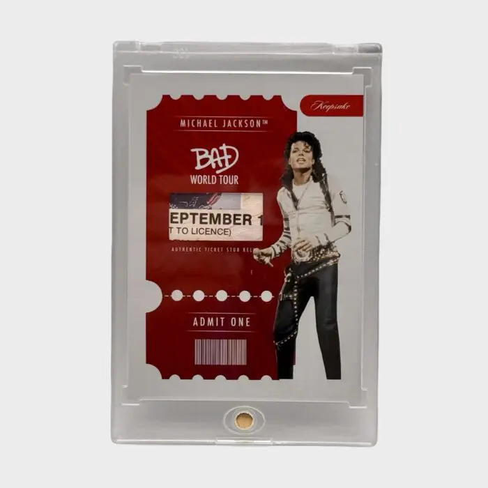 Michael Jackson BAD Tour Keepsake # 284 Red Relic Trading Card 03/87