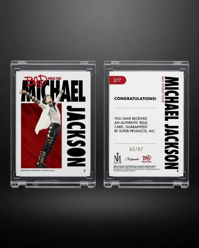 Michael Jackson BAD Tour Keepsake # 277 Red Relic Trading Card 80/87