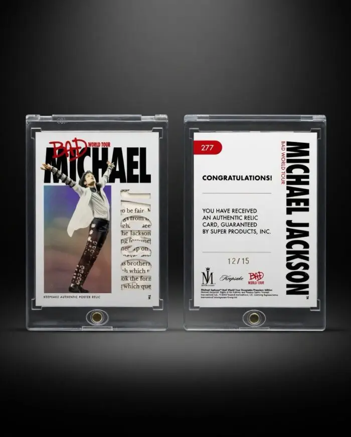 Michael Jackson BAD Tour Keepsake # 277 Platinum Relic Trading Card 02/15