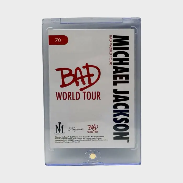 Michael Jackson BAD Tour Keepsake Trading Card # 70 Blue