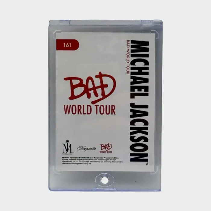 Michael Jackson BAD Tour Keepsake Trading Card # 161