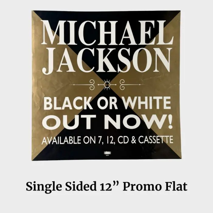 Michael Jackson Black Or White Single-Sided Promo 12" Record Store Flat Poster