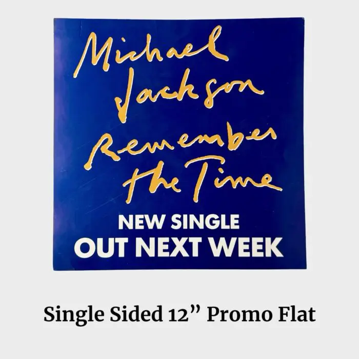 Michael Jackson Remember The Time Single-Sided Promo 12" Record Store Flat Poster