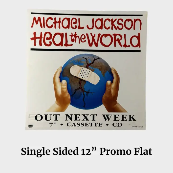 Michael Jackson Heal The World Single-Sided Promo 12" Record Store Flat Poster