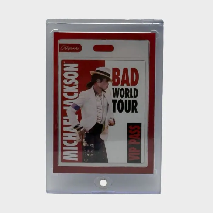 Michael Jackson BAD Tour Keepsake Trading Card # 107 Red VIP Pass 11/87