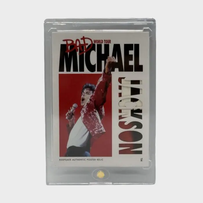Michael Jackson BAD Tour Keepsake # 273 Red Relic Trading Card 06/87 Poster