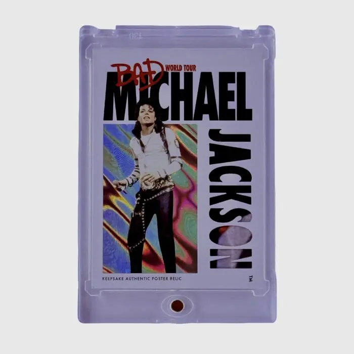 Michael Jackson BAD Tour Keepsake # 280 Platinum Relic Trading Card 06/15 Poster
