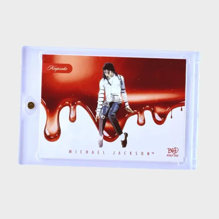 Michael Jackson BAD Tour Keepsake Trading Card # 239 Red Parallel 23/87 Drip