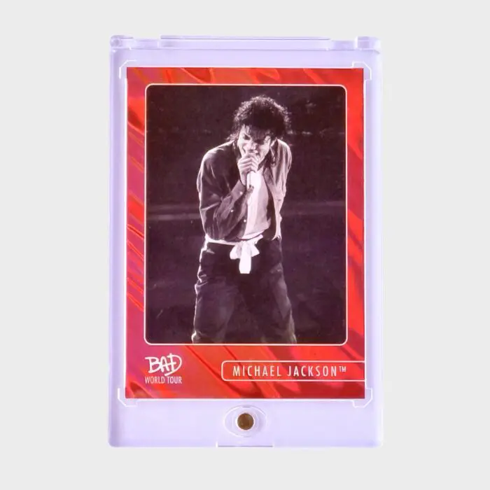 Michael Jackson BAD Tour Keepsake Trading Card # 98 Red Parallel 33/87 Base Throwback