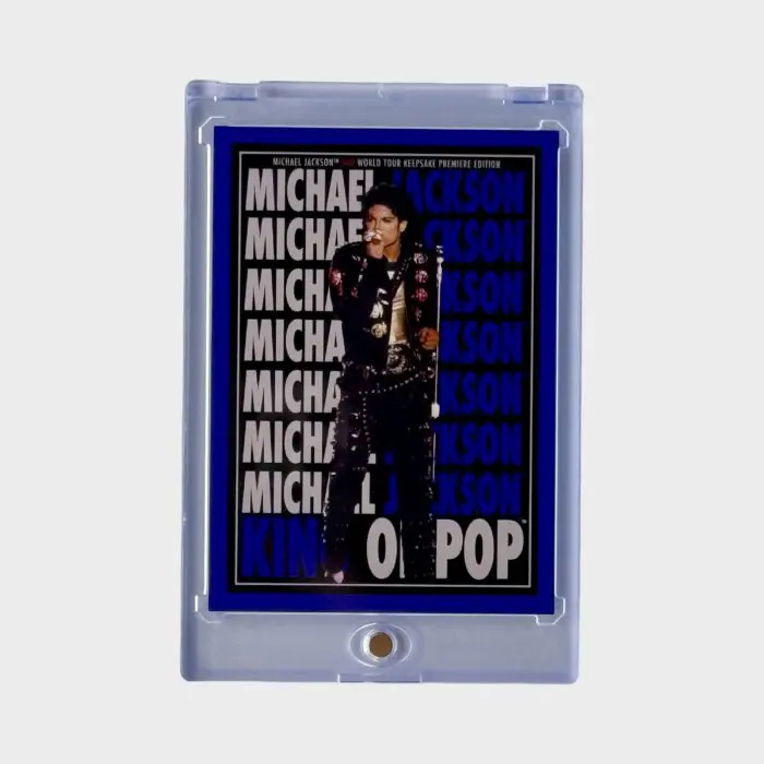 Michael Jackson BAD Tour Keepsake Trading Card # 176 Poster Blue