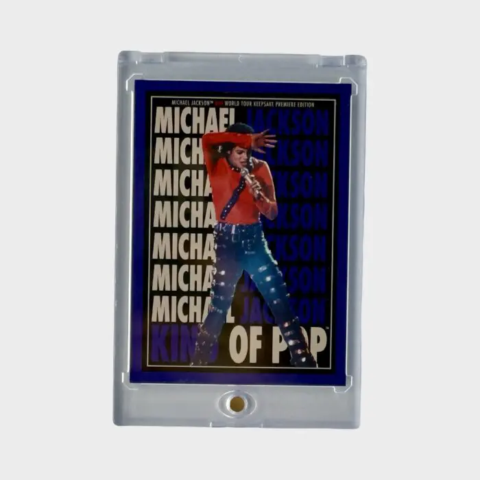 Michael Jackson BAD Tour Keepsake Trading Card # 186 Poster Blue