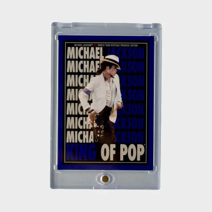 Michael Jackson BAD Tour Keepsake Trading Card # 187 Poster Blue