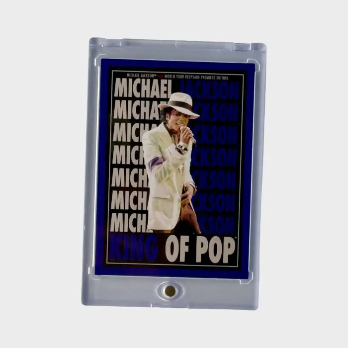 Michael Jackson BAD Tour Keepsake Trading Card # 188 Poster Blue