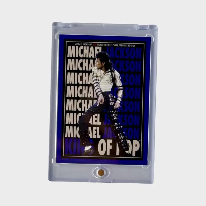 Michael Jackson BAD Tour Keepsake Trading Card # 197 Poster Blue