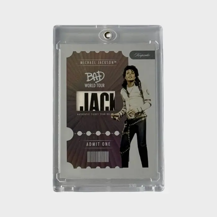 Michael Jackson BAD Tour Keepsake # 284 Relic Ticket Trading Card Platinum 05/15