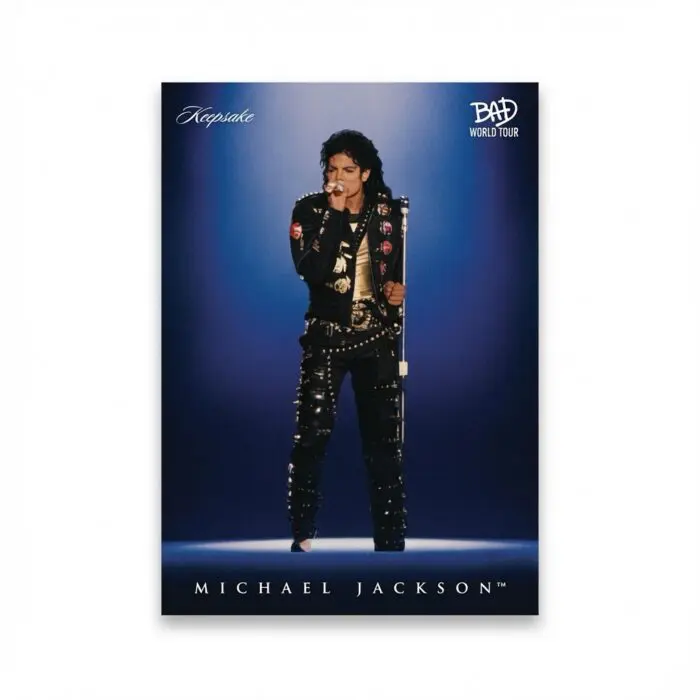 Michael Jackson BAD Tour Keepsake Trading Card #32 | Spotlight | Base Blue