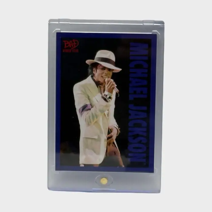 Michael Jackson BAD Tour Keepsake Trading Card # 74 Shortprint Base Blue