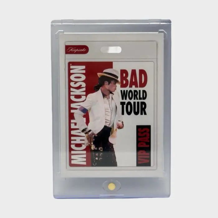 Michael Jackson BAD Tour Keepsake Trading Card # 107 Base VIP Pass White