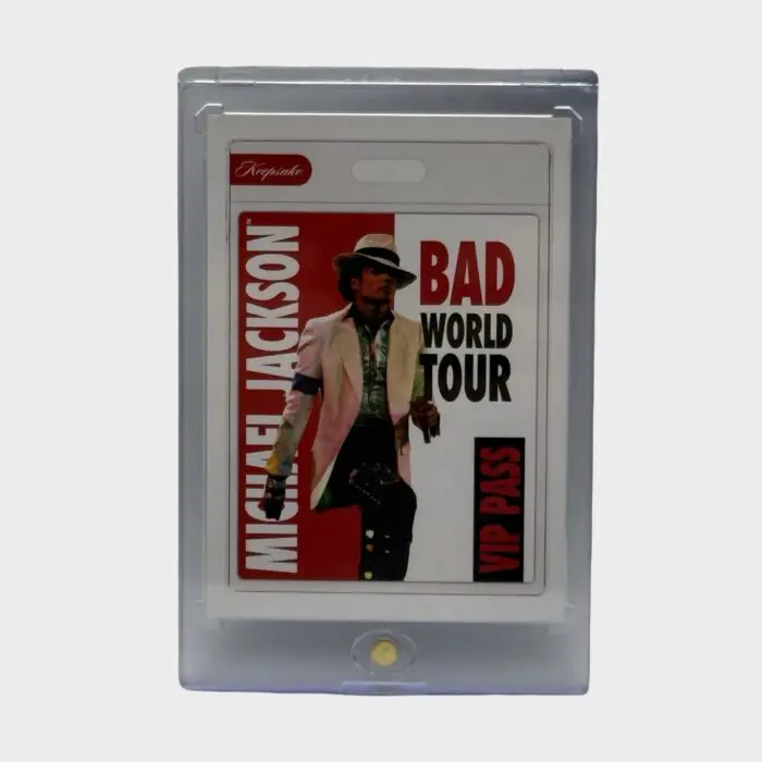 Michael Jackson BAD Tour Keepsake Trading Card # 120 Base VIP Pass White