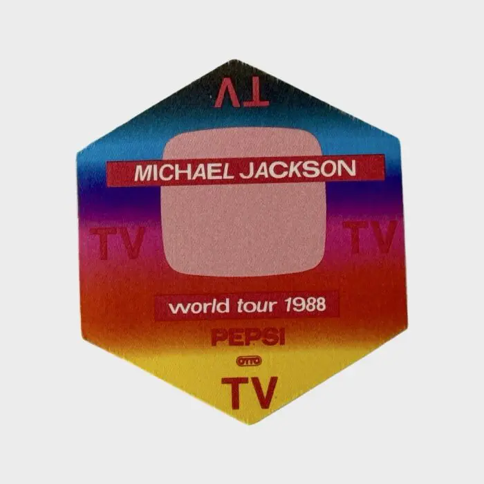 Michael Jackson BAD Tour Cloth Backstage Pass TV