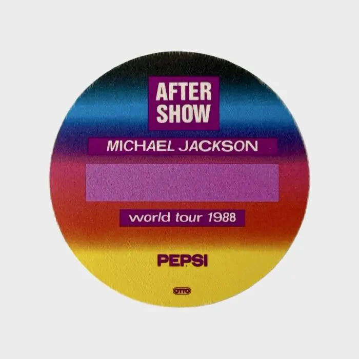 Michael Jackson BAD Tour Cloth Backstage Pass After Show