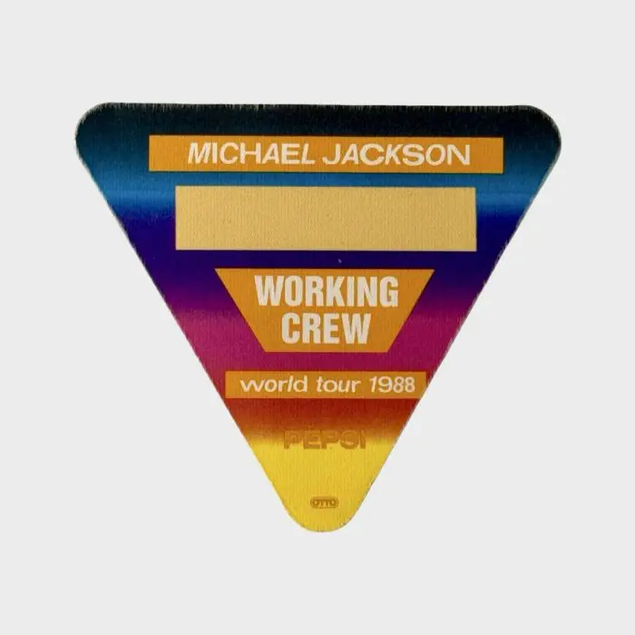 Michael Jackson BAD Tour Cloth Backstage Pass Working Crew