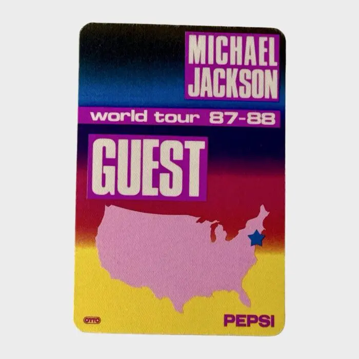 Michael Jackson BAD Tour Cloth Backstage Pass Guest