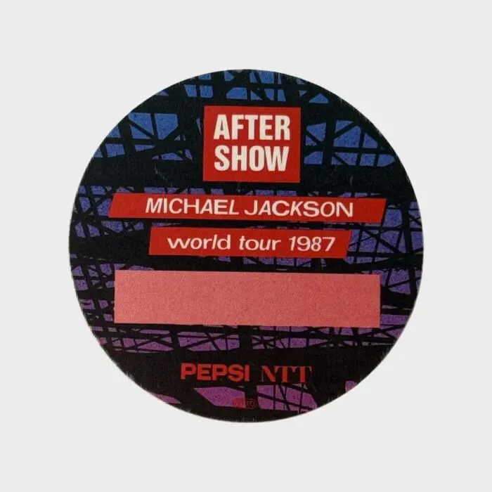 Michael Jackson BAD Tour Cloth Backstage Pass After Show