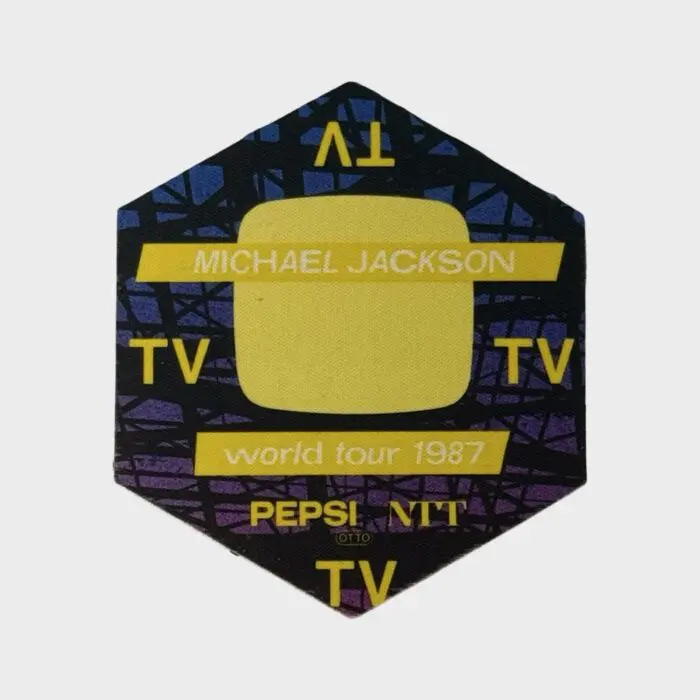 Michael Jackson BAD Tour Cloth Backstage Pass TV