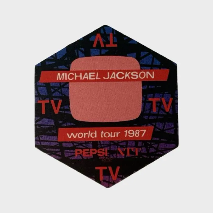 Michael Jackson BAD Tour Cloth Backstage Pass TV