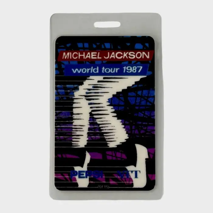 Michael Jackson BAD Tour Laminated Backstage Pass