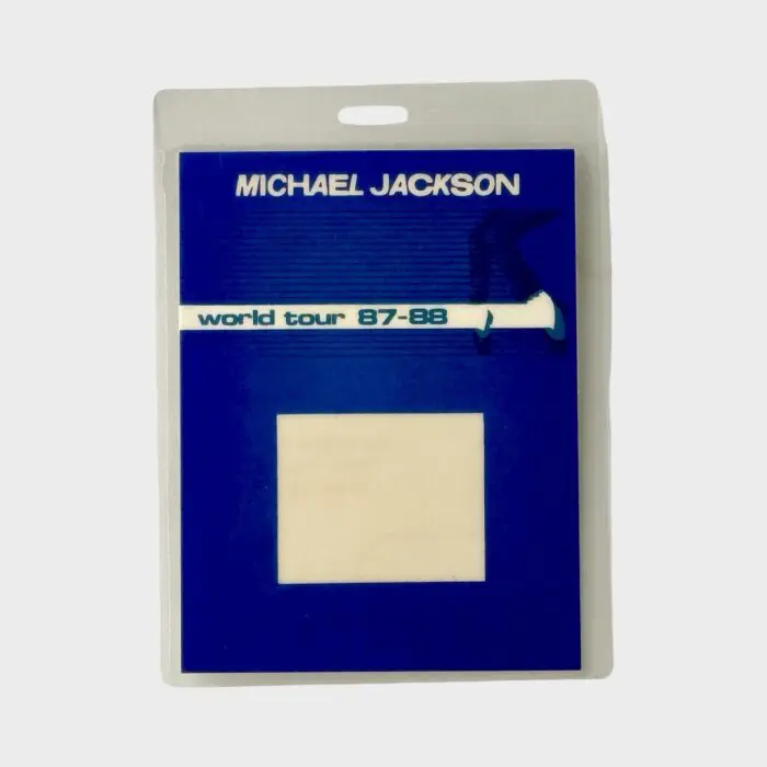 Michael Jackson BAD Tour Laminated Blue Backstage Pass